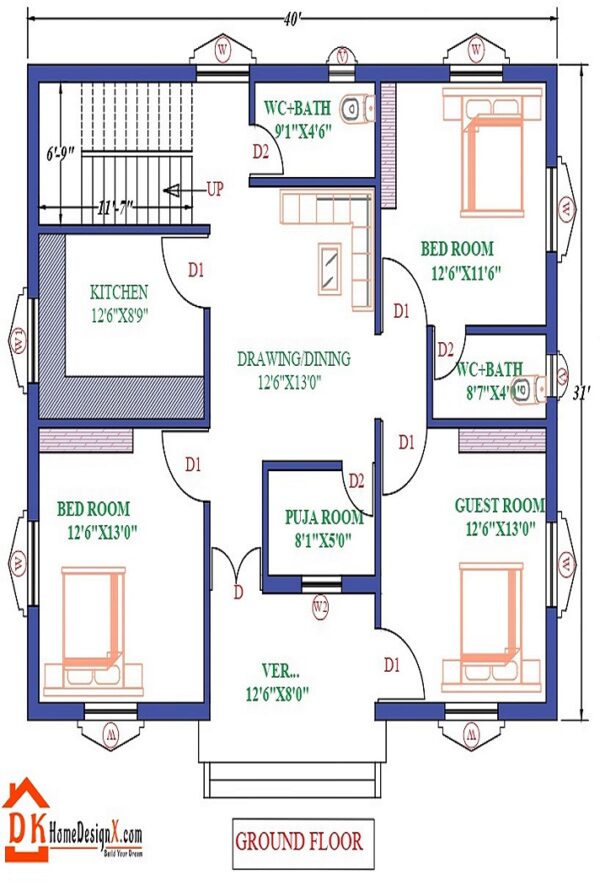 40X31 Modern House Design