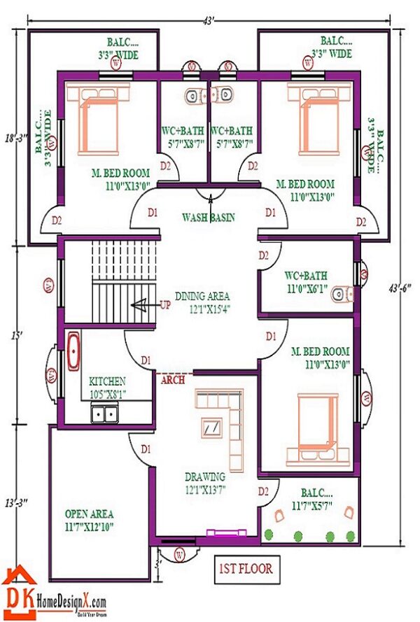 36X40 Affordable House Plan