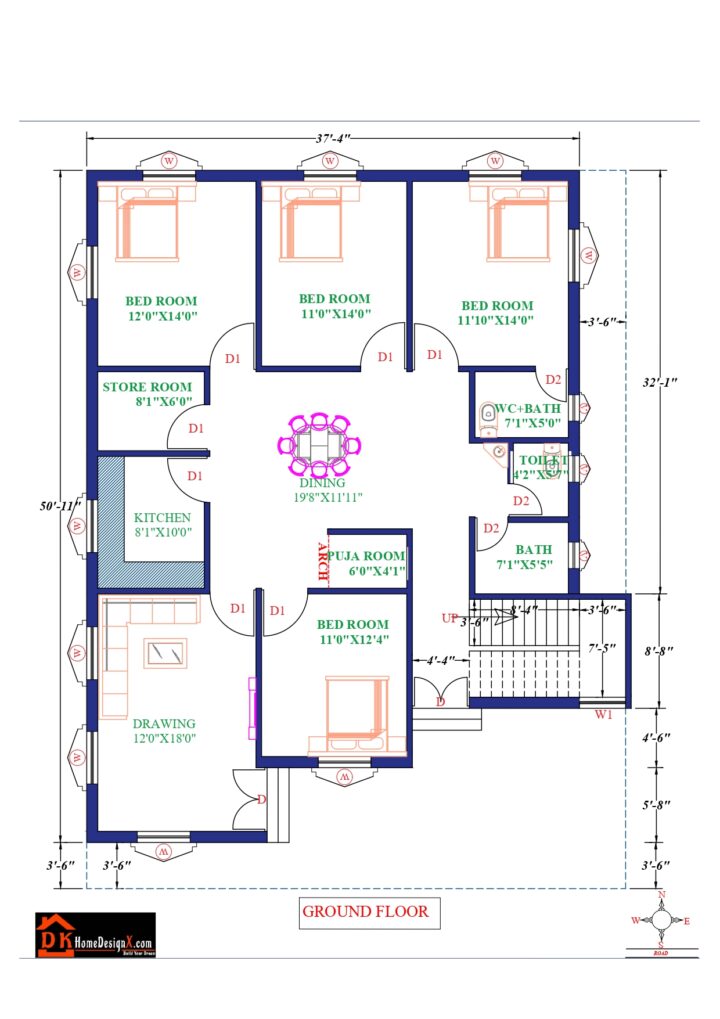 37X51 Affordable House Design