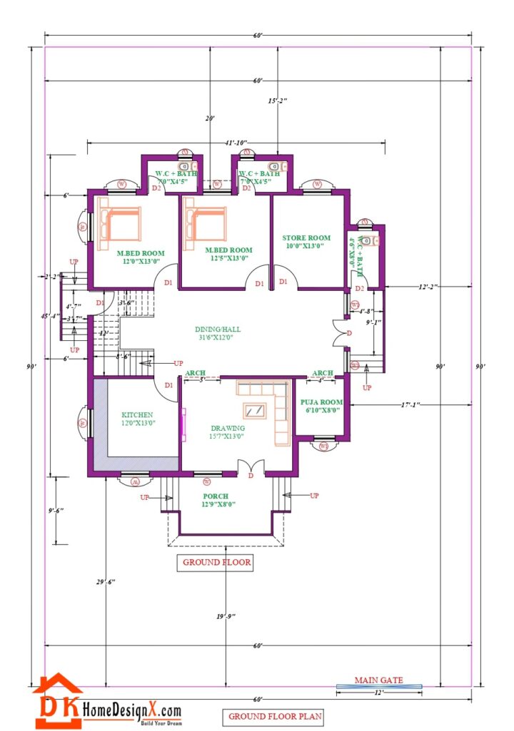 42X45 Modern House Design