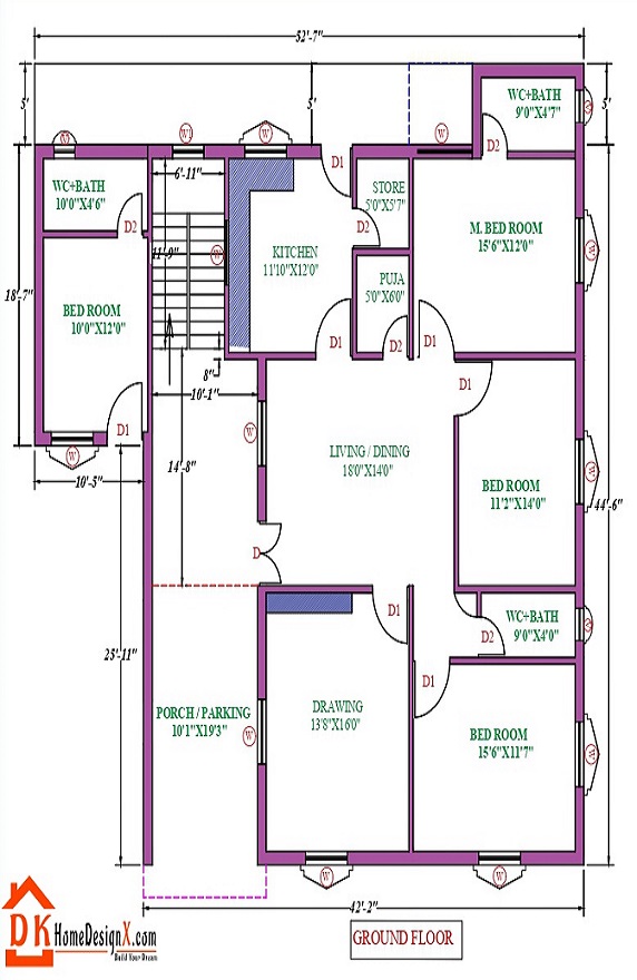53X45 Modern House Design
