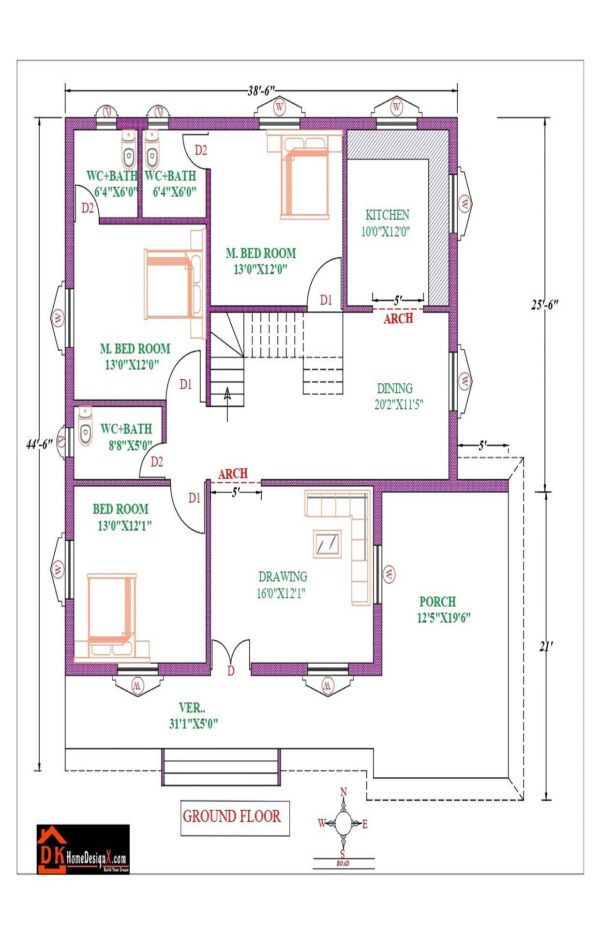 39X45 Modern House Design