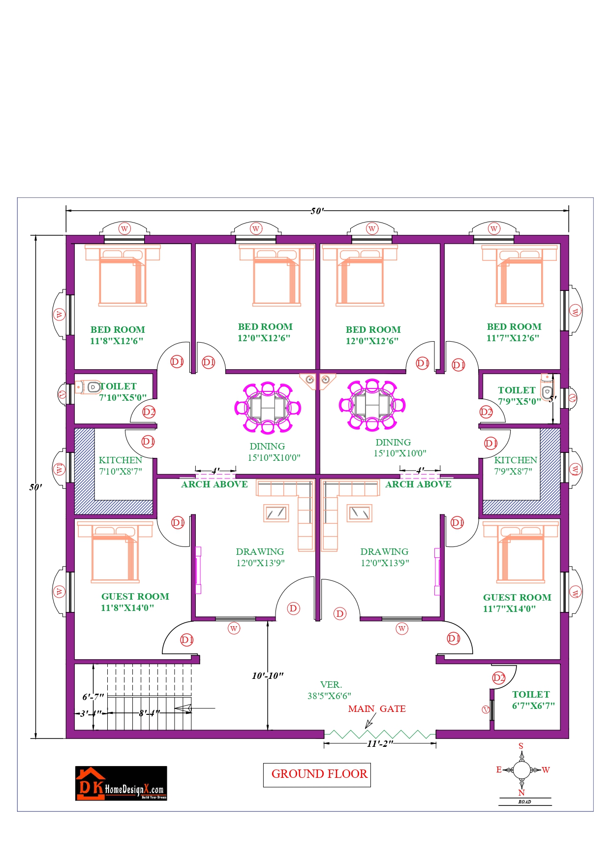 50X50 Affordable House Design for Two Brothers DK Home