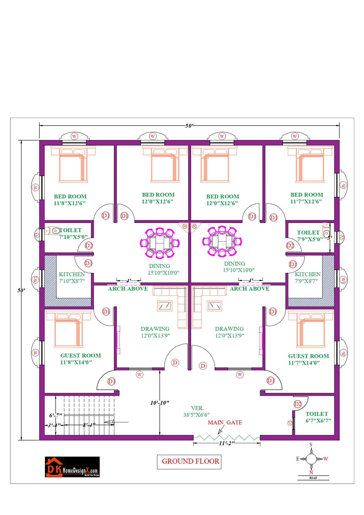 50X50 Affordable House Design For Two Brothers DK Home DesignX 50X50 Affordable House Design For Two Brothers DK Home DesignX