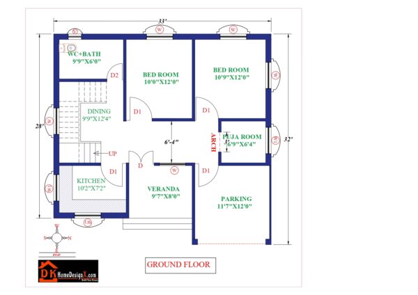 33X32 Affordable House Design