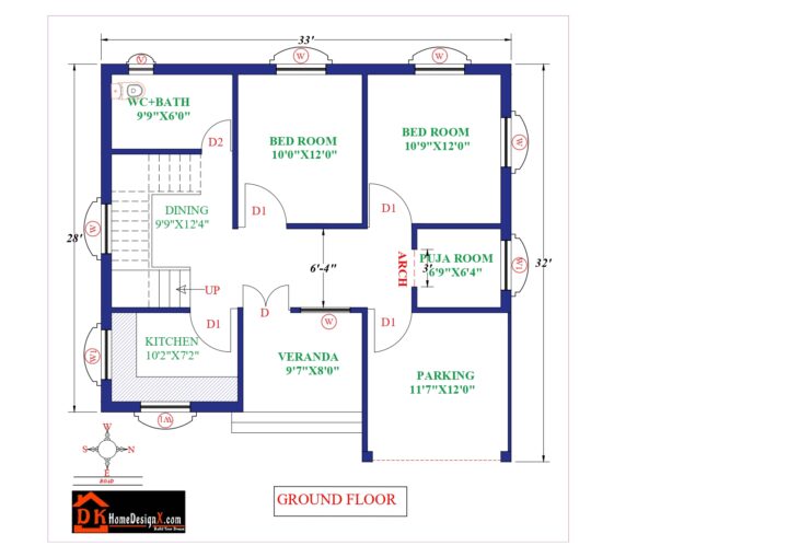 33X32 Affordable House Design