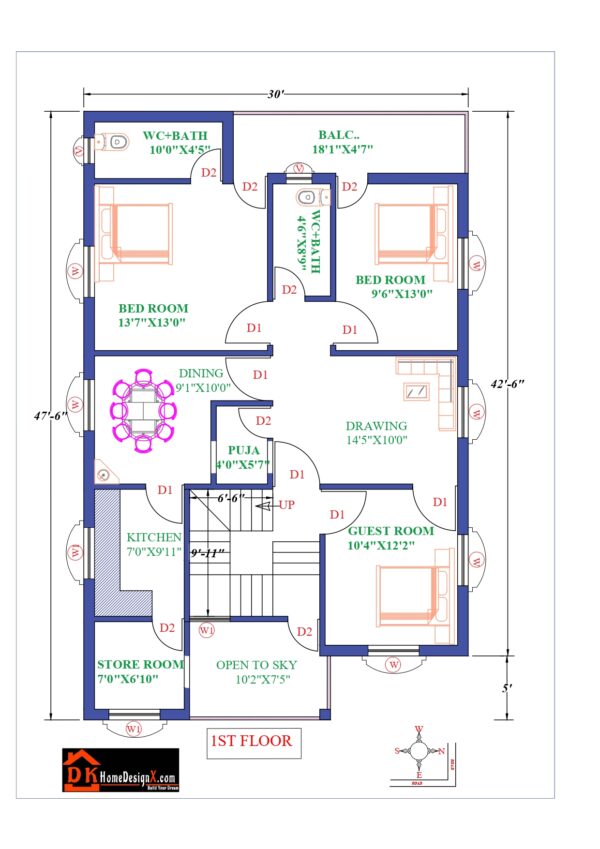 30X48 Affordable House Design