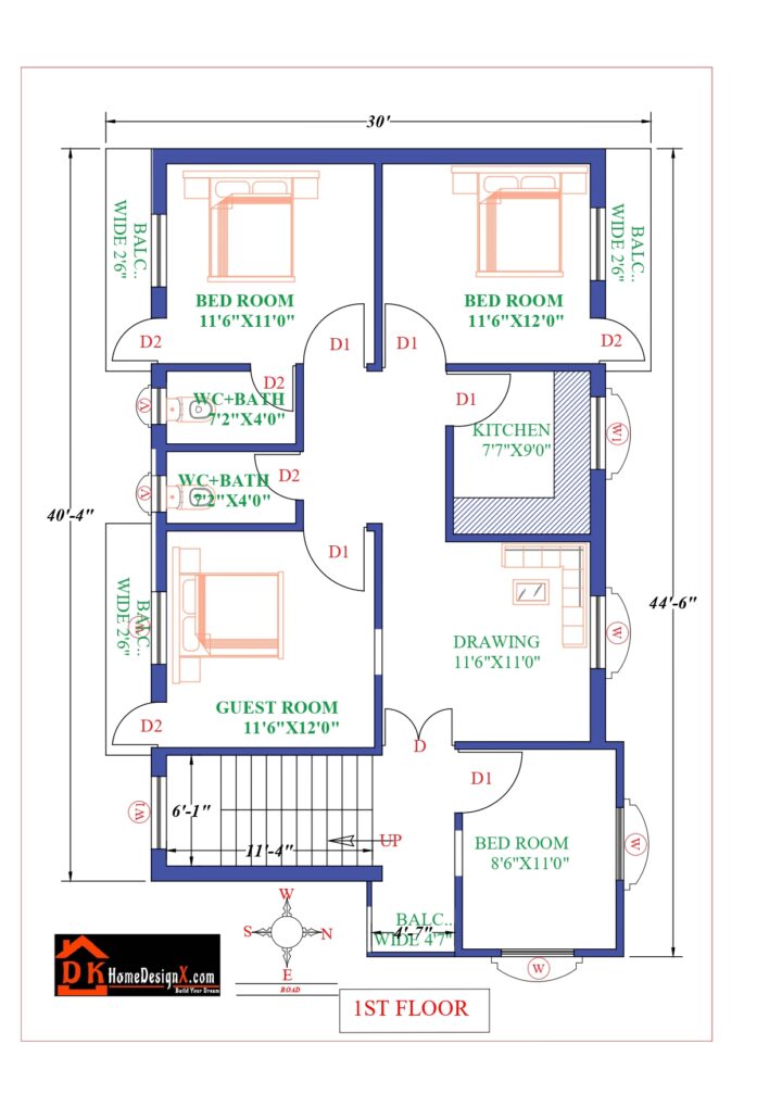 25X45 Affordable House Design - Image 2