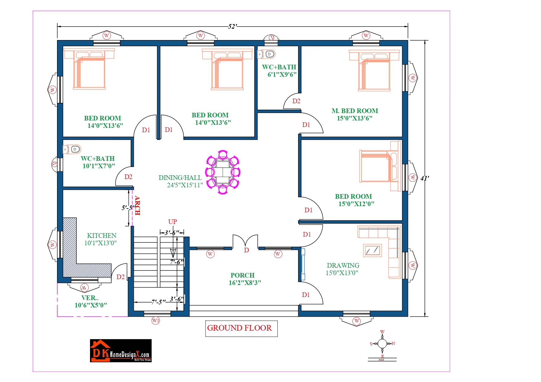 52x41 Modern House Design Dk Home Designx