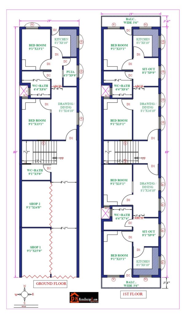 19X80 Affordable House Design