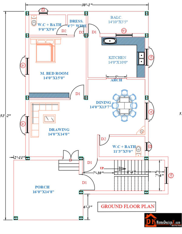30X51 Affordable House Design