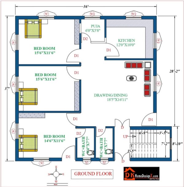 36X37 Modern House Design