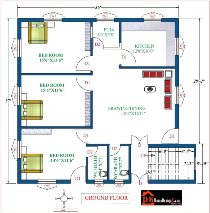 36X37 Modern House Design