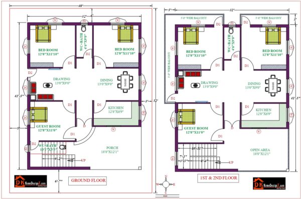 32X42 Affordable House Design