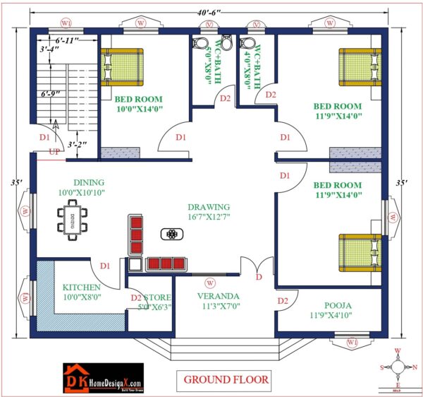 41X35 Modern House Design