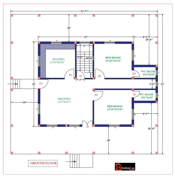 54X57 Modern House Design