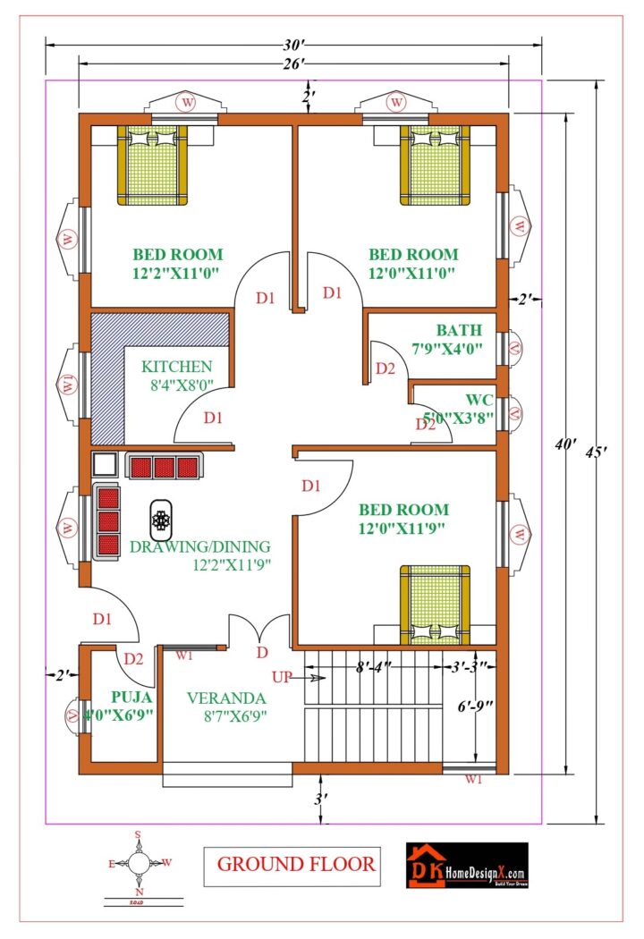 30X45 Modern House Design