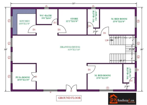 54X36 Luxury House Design