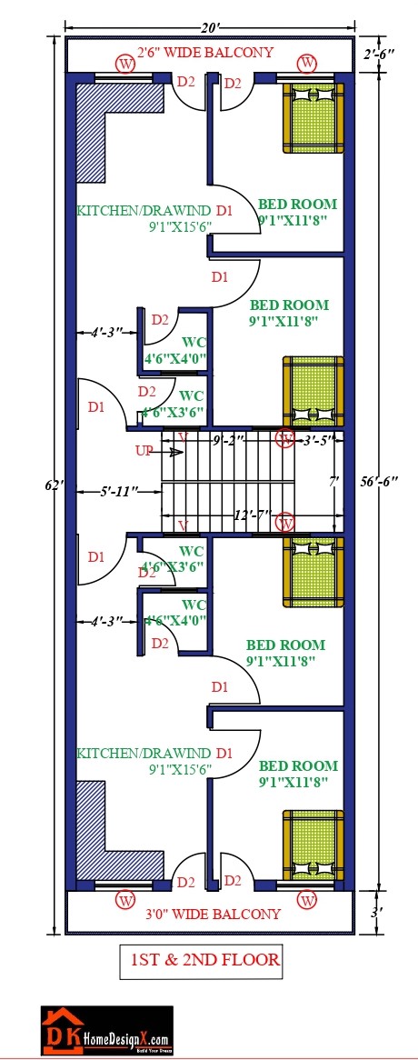 20X57 Commercial House Design