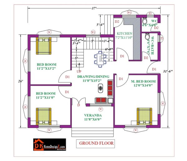 37X32 Modern House Design