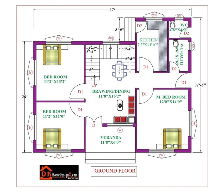 37X32 Modern House Design
