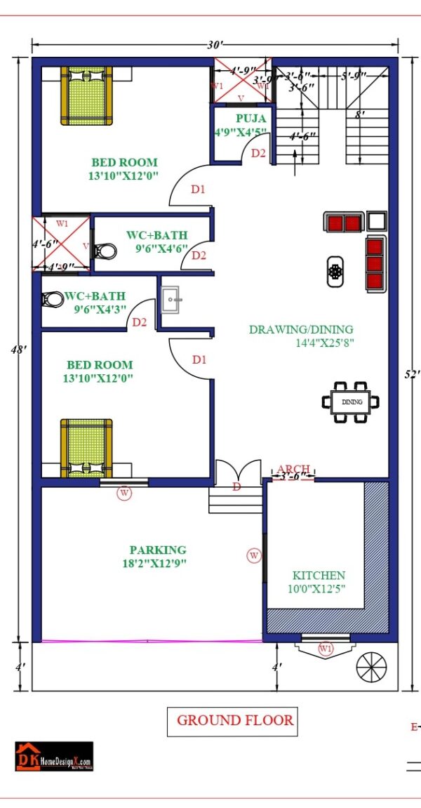30X48 Affordable House Design