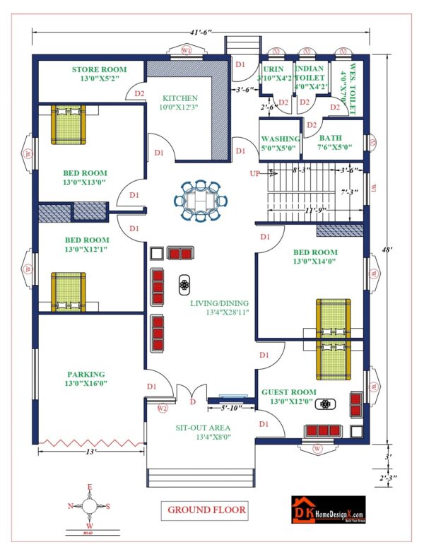 42X48 Affordable House Design