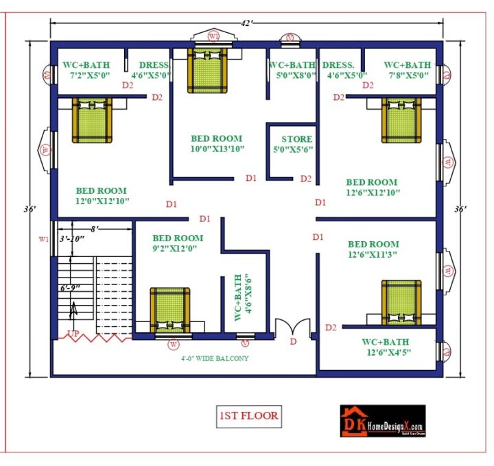 42X36 Affordable House Design - Image 2