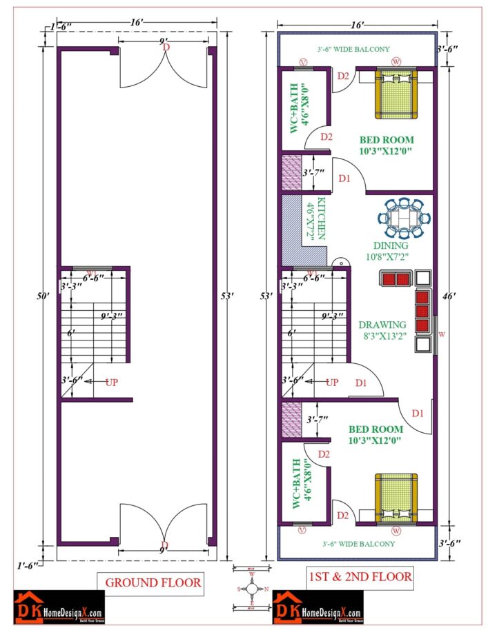 16X53 Affordable House Design - Image 3