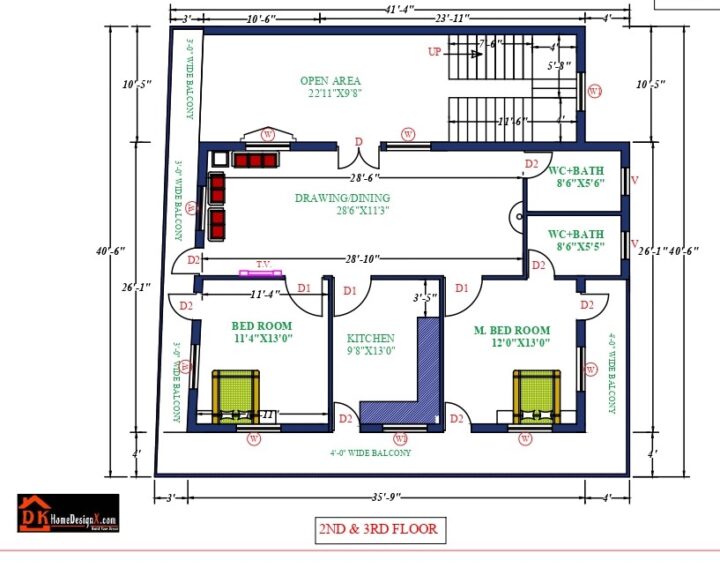 42X41 Modern Commercial House Design