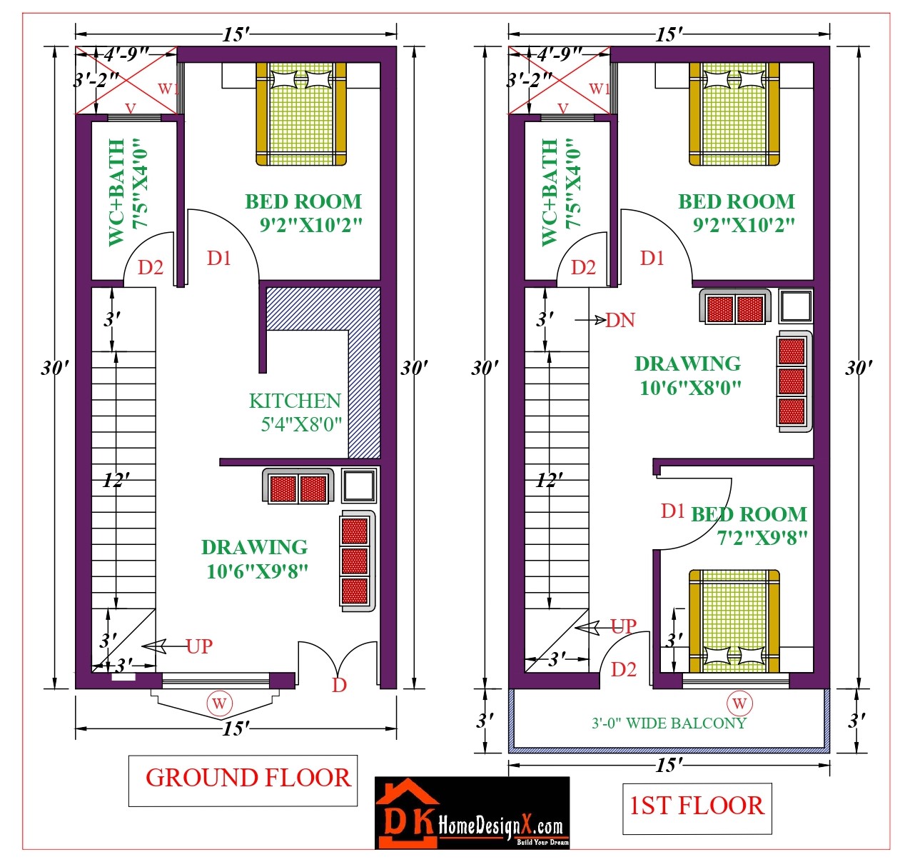 15x30 Affordable House Design Dk Home