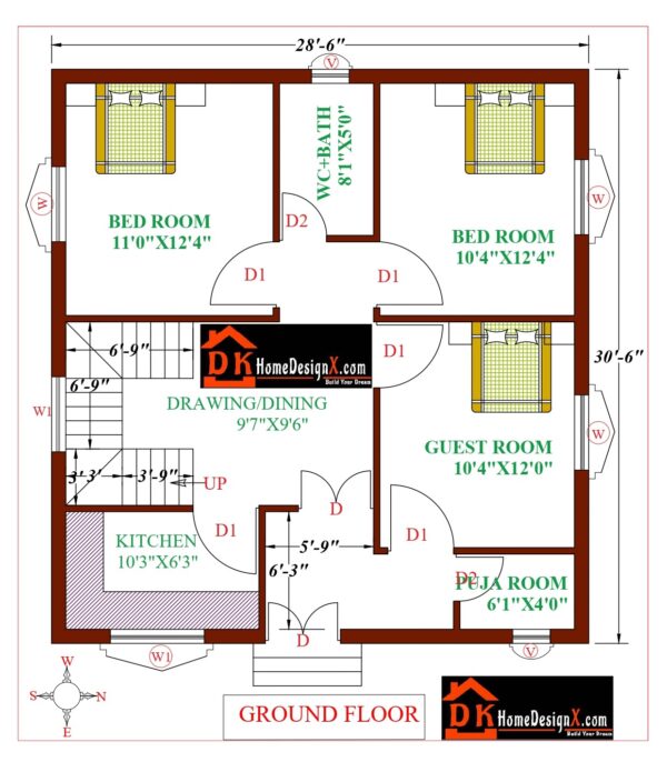 29X31 Affordable House Design