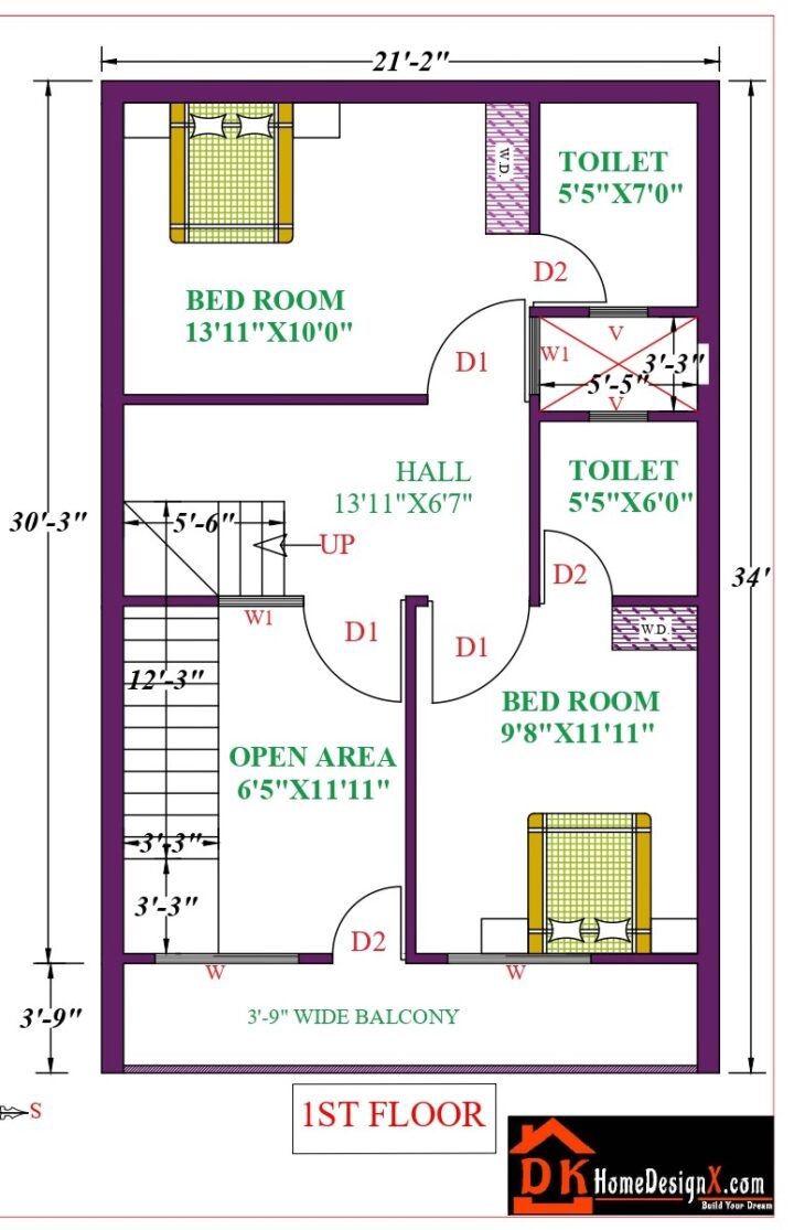 22X34 Affordable House Design