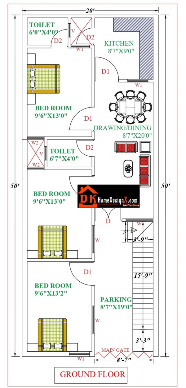 20X50 Affordable House Design