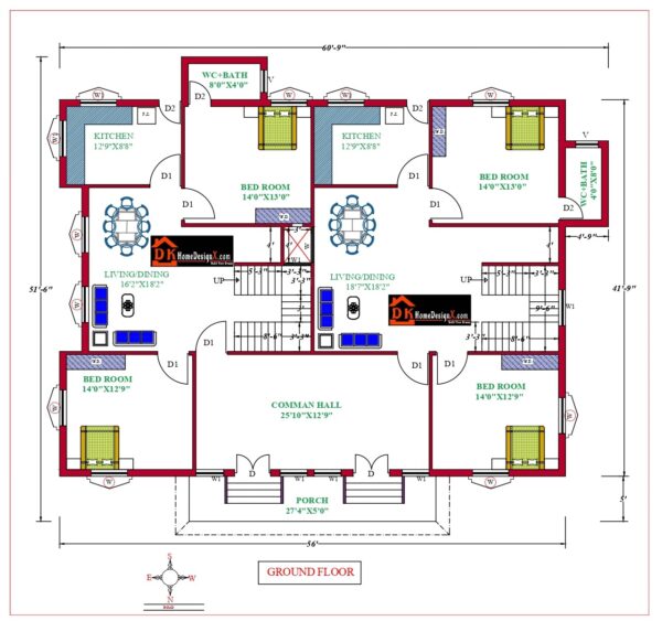 61X52 Modern House Design