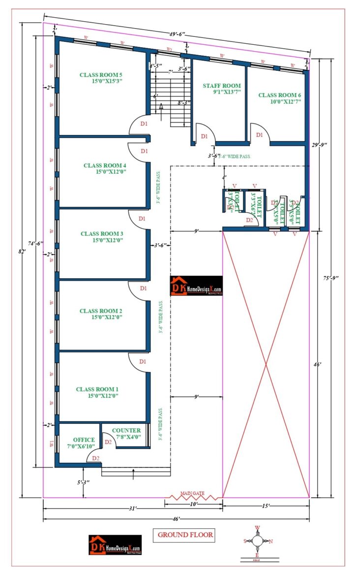 50X82 Academic Building Design