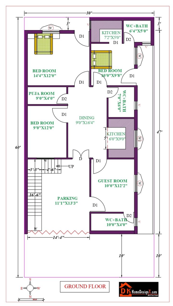 30X47 Affordable House Design