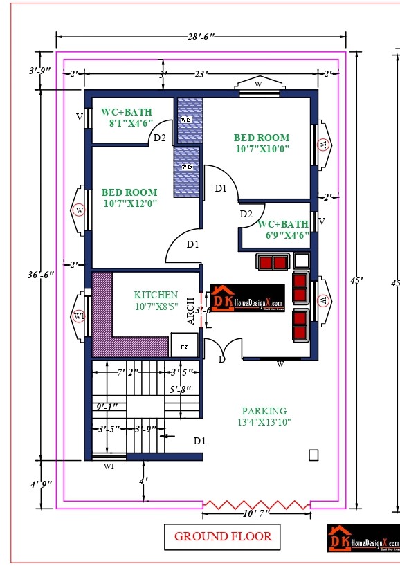 29X37 Affordable House Design