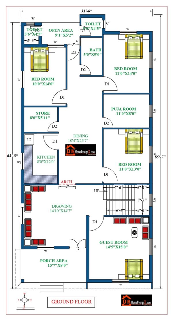 32X64 Modern House Design