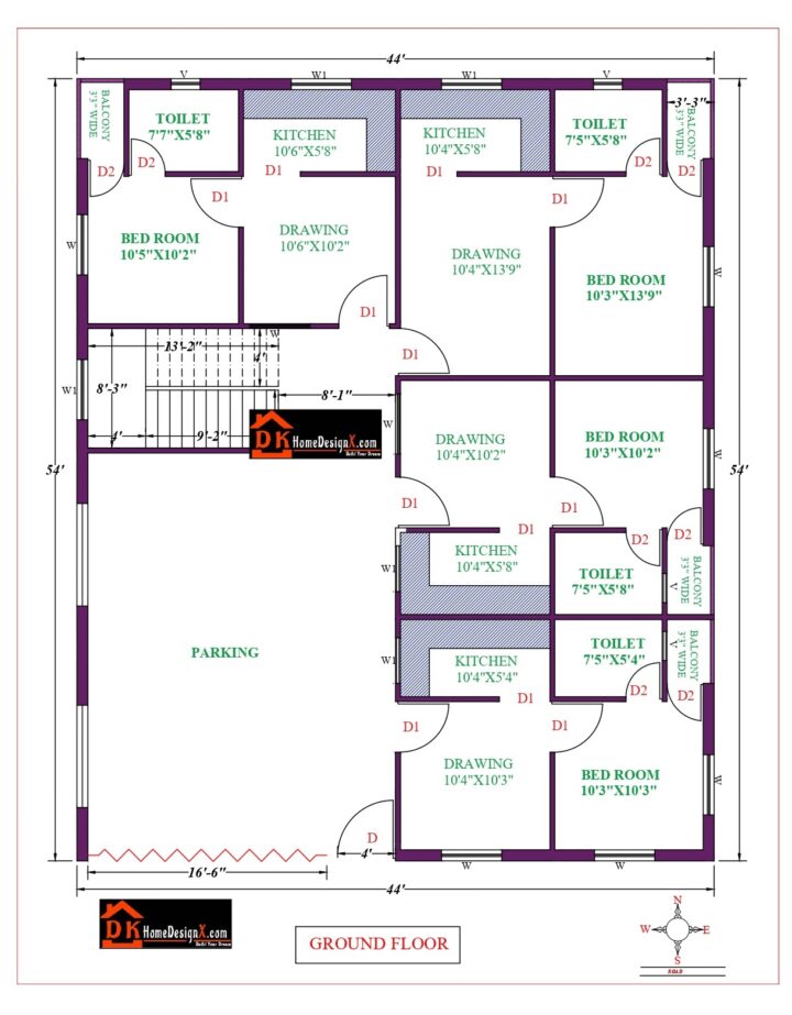 44X54 Modern House Design