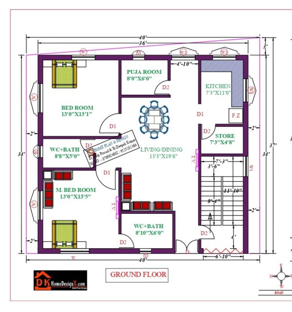 40X37 Affordable House Design