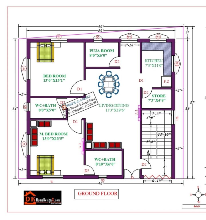 40X37 Affordable House Design