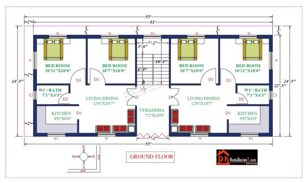 53X23 Two Brothers House Design