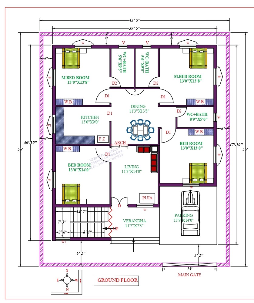 40X47 Affordable House Design - DK Home DesignX