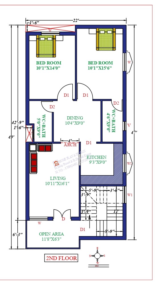 22X49 Affordable House Design