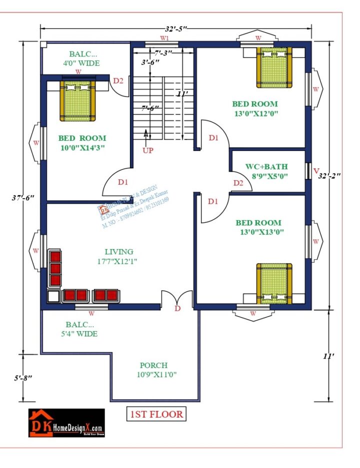 33X43 Affordable House Design - Image 2
