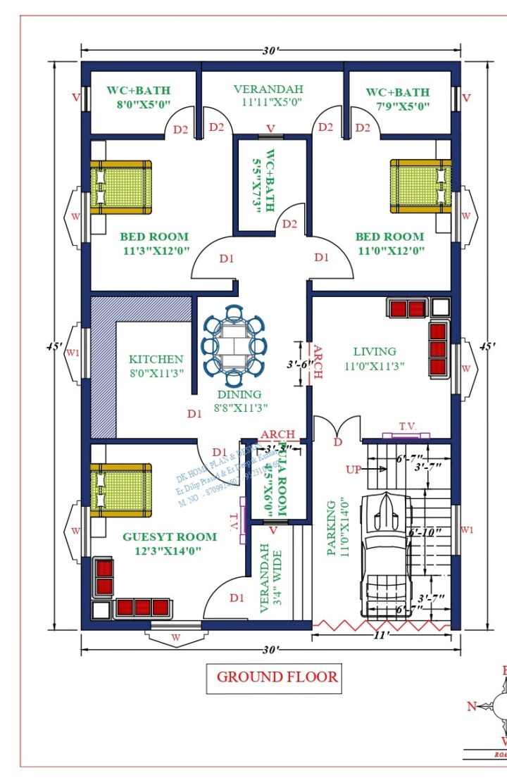 30X49 Affordable House Design