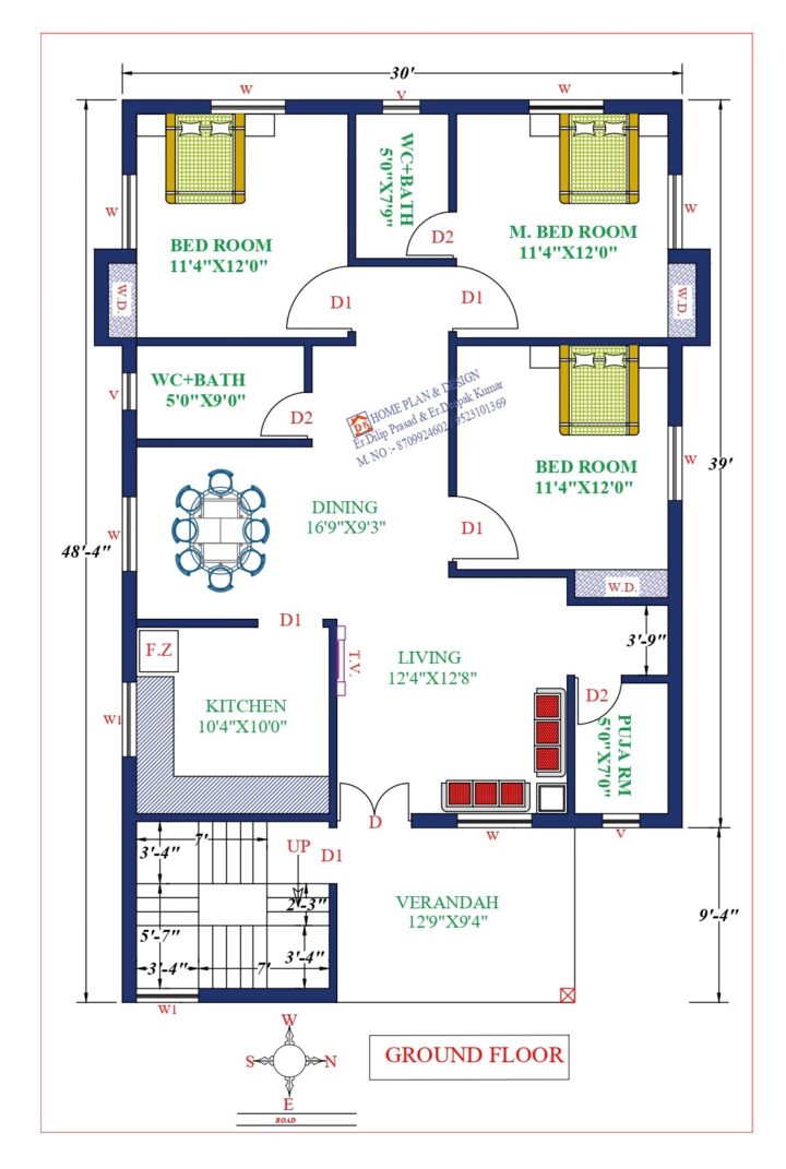 30X49 Affordable House Design