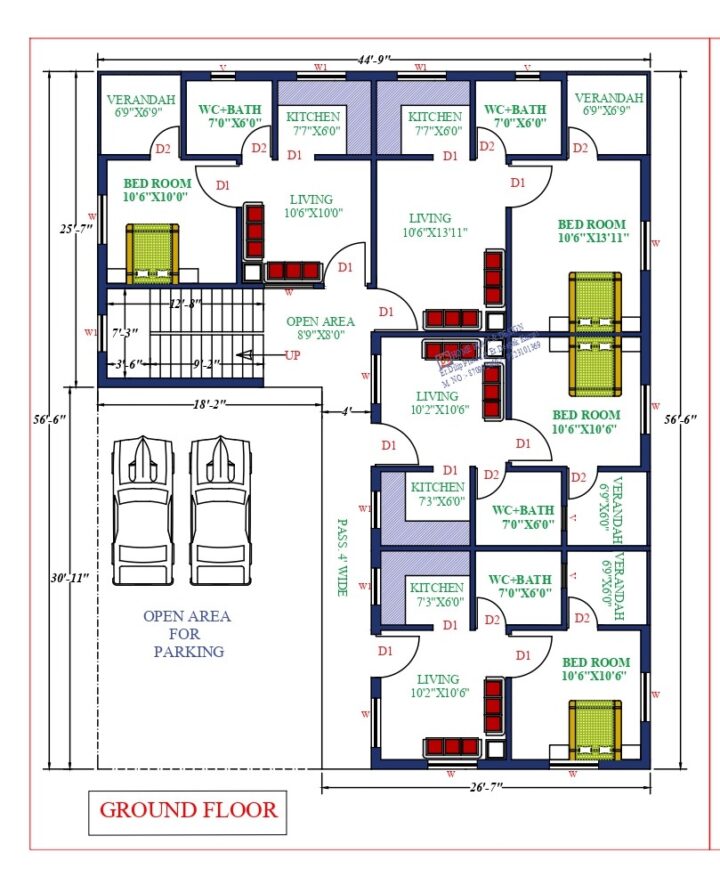 45X57 Affordable House Design