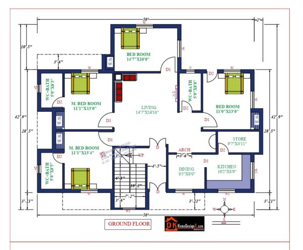 50X43 Affordable House Design